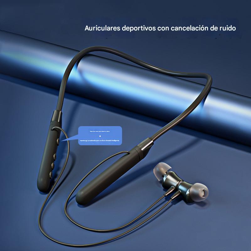 In-ear Bluetooth headphones with dual ear noise reduction, neck-worn wireless monitoring, high-quality audio for gaming.