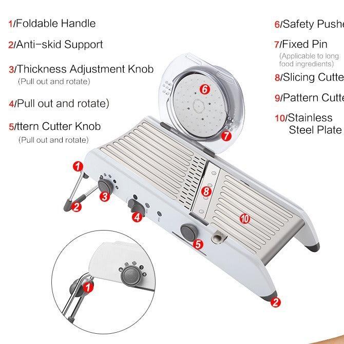High-end household stainless steel peeler with multiple functions for kitchen shredding and slicing. High quality.