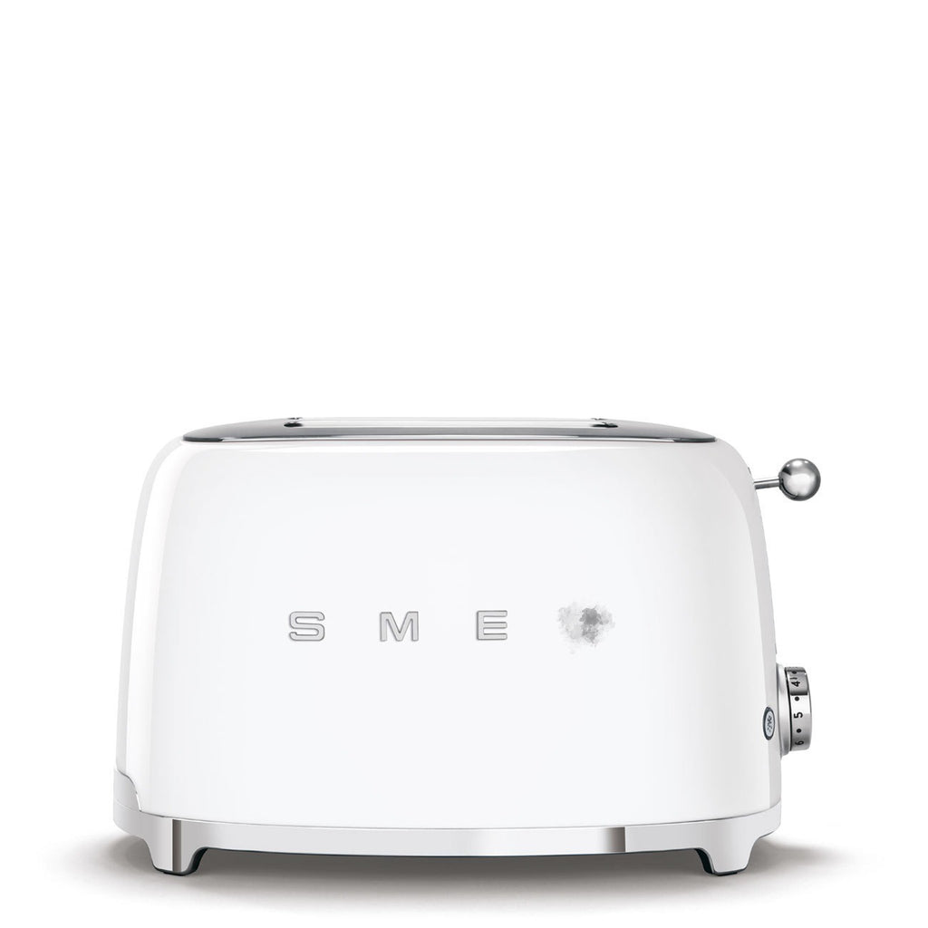 Household 2-Slice vintage toaster oven for baking bread. Toast heating automatic breakfast machine.