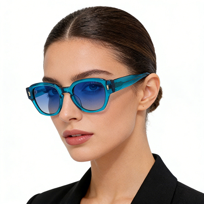 2026 new model pure sheet sunglasses, stylish rectangular or round frames, multiple styles, versatile for both men and women, European-style polarized sunglasses