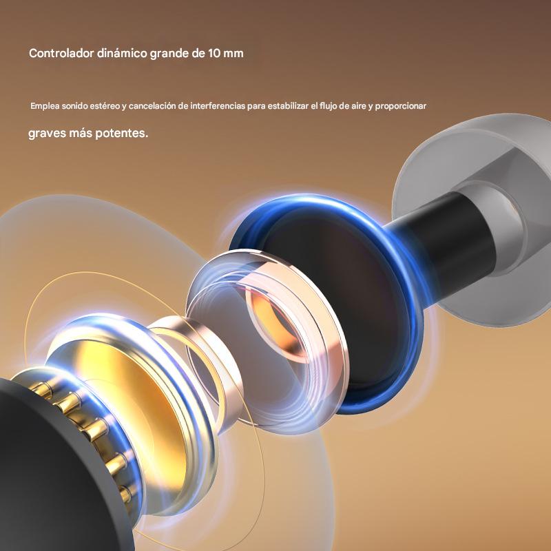 In-ear Bluetooth headphones with dual ear noise reduction, neck-worn wireless monitoring, high-quality audio for gaming.