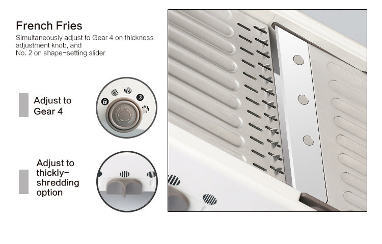 High-end household stainless steel peeler with multiple functions for kitchen shredding and slicing. High quality.