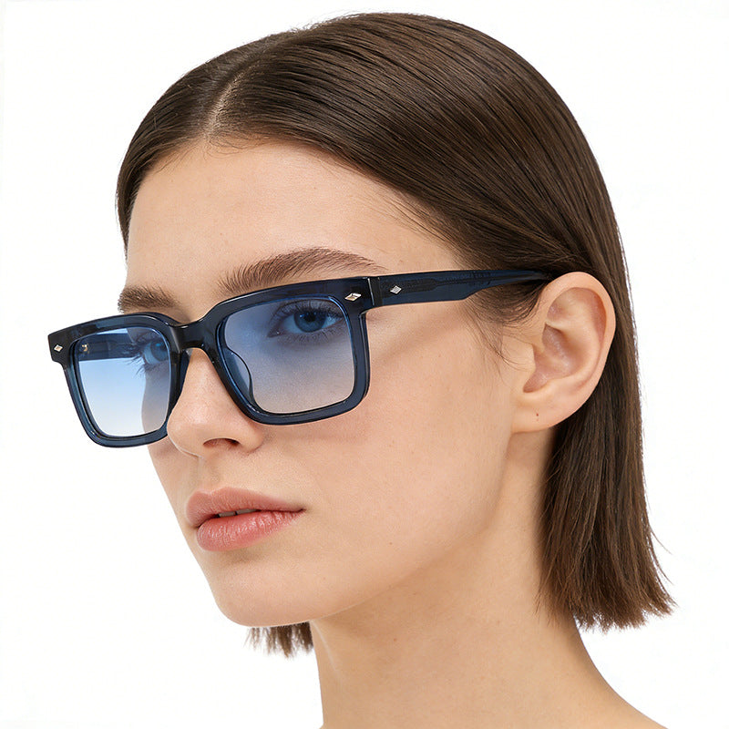 2026 new model pure sheet sunglasses, stylish rectangular or round frames, multiple styles, versatile for both men and women, European-style polarized sunglasses