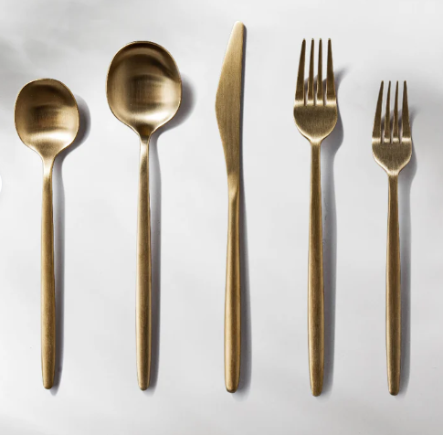 Western dining tableware - steak knife and fork, 304 stainless steel coffee spoon, Western dining knife and fork, dinner fork, Western spoon - knife and fork set, gift box knife and fork set of four pieces